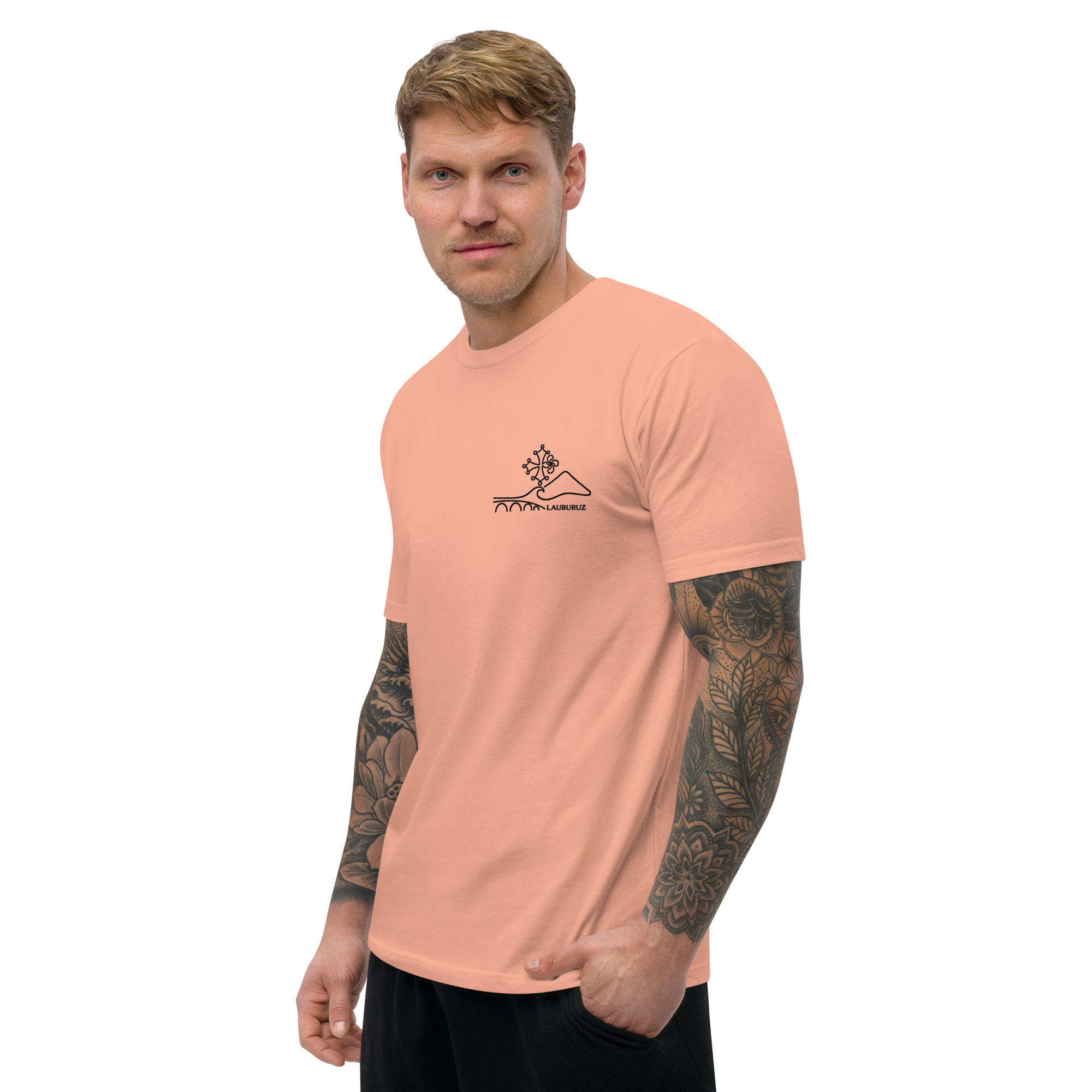 Occitan - T-shirt Ajusté - Logo Devant Noir – Image 3