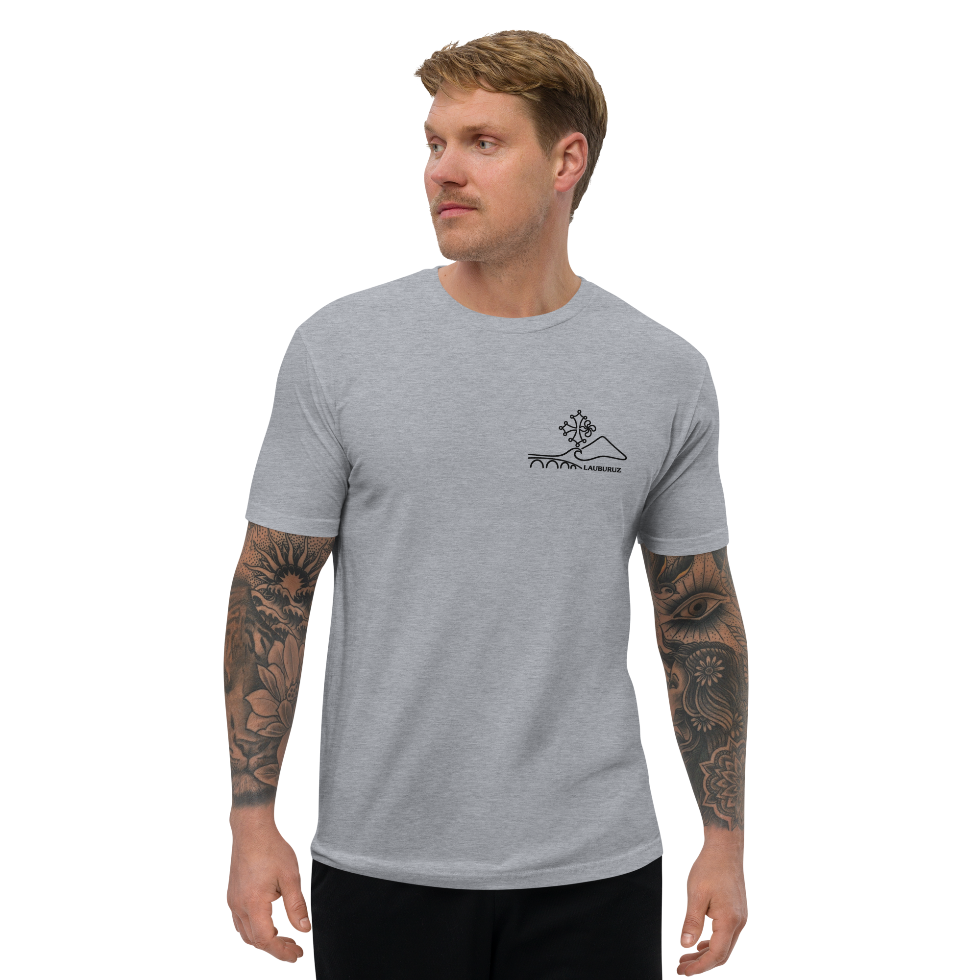 Occitan - T-shirt Ajusté - Logo Devant Noir – Image 6