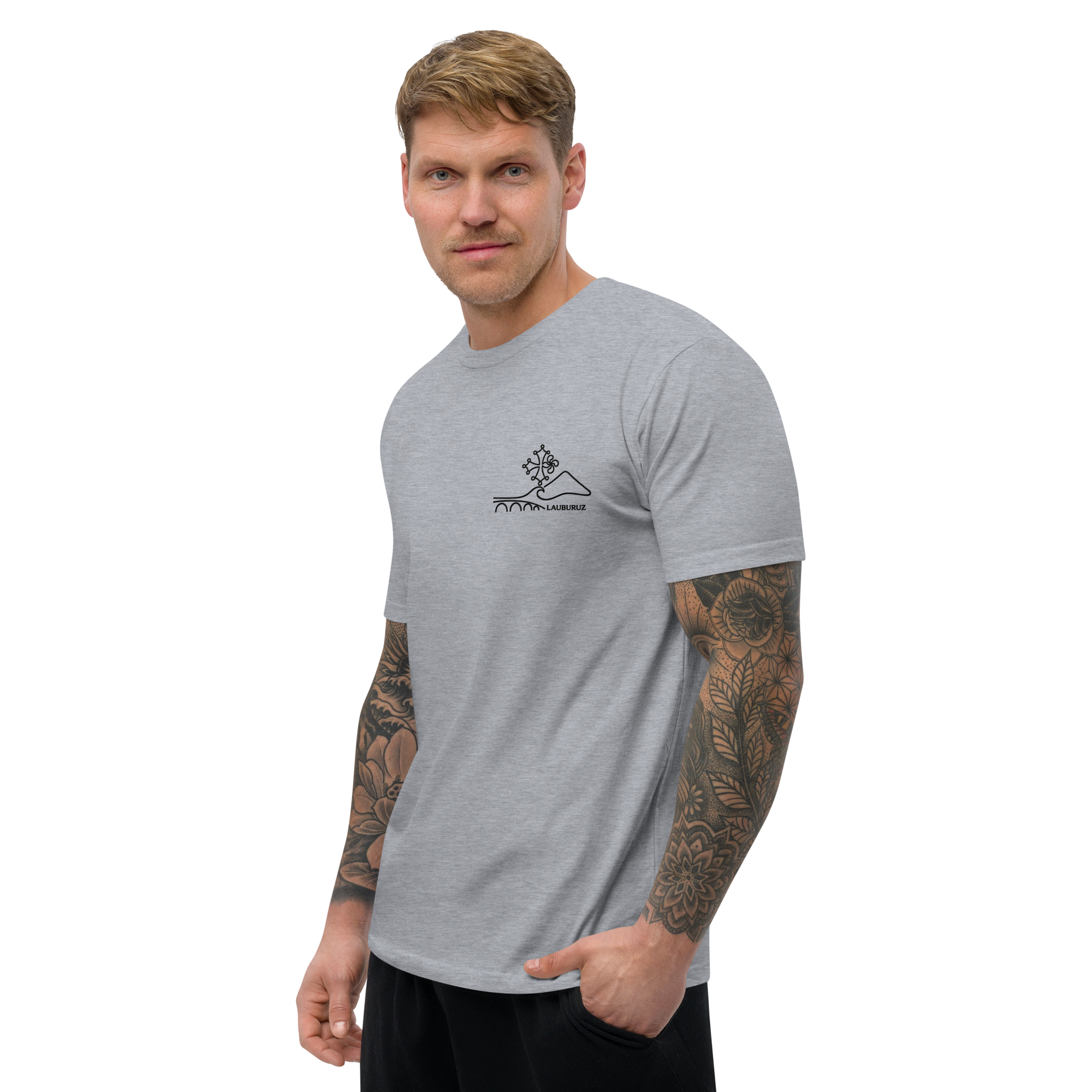 Occitan - T-shirt Ajusté - Logo Devant Noir – Image 11