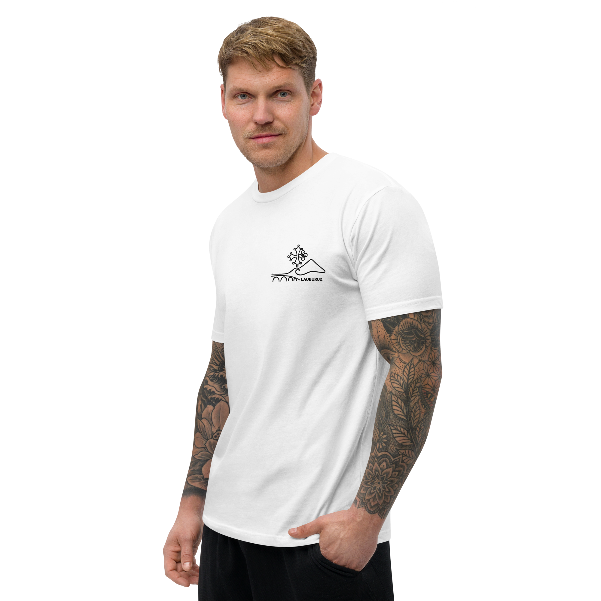 Occitan - T-shirt Ajusté - Logo Devant Noir – Image 7