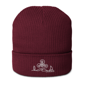 Breizh - Bonnet côtelé bio Brodé Blanc