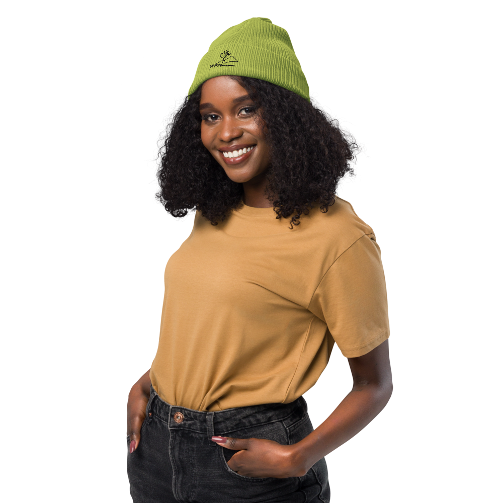Occitan - Bonnet côtelé bio Brodé Noir – Image 2