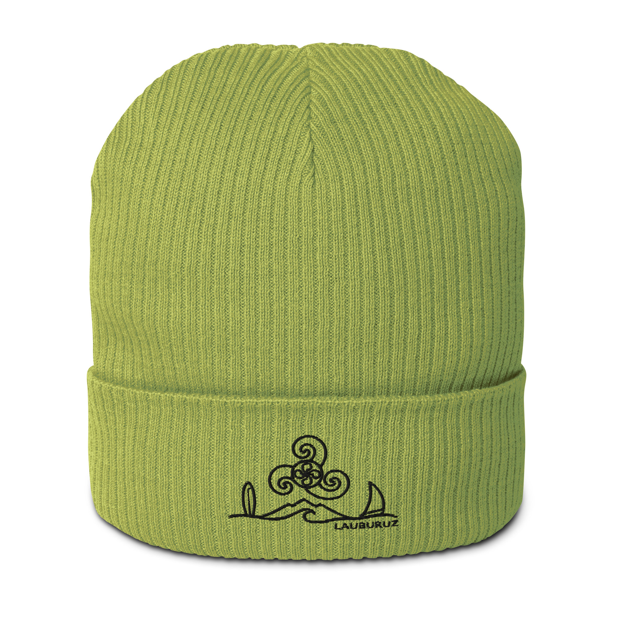Breizh - Bonnet côtelé bio Brodé Noir – Image 2