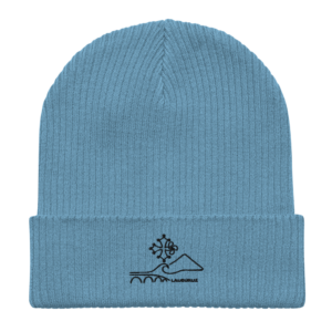 Occitan - Bonnet côtelé bio Brodé Noir