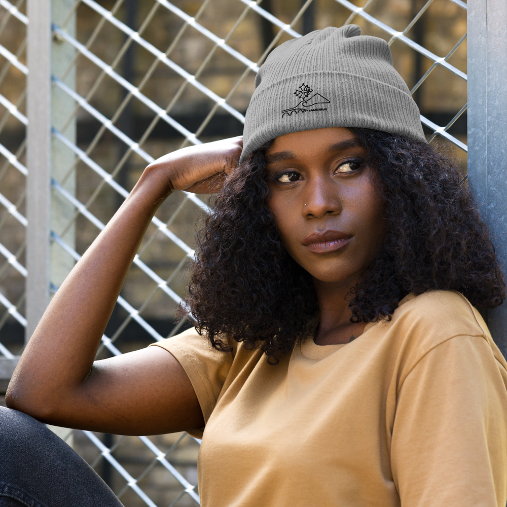 Occitan - Bonnet côtelé bio Brodé Noir – Image 9