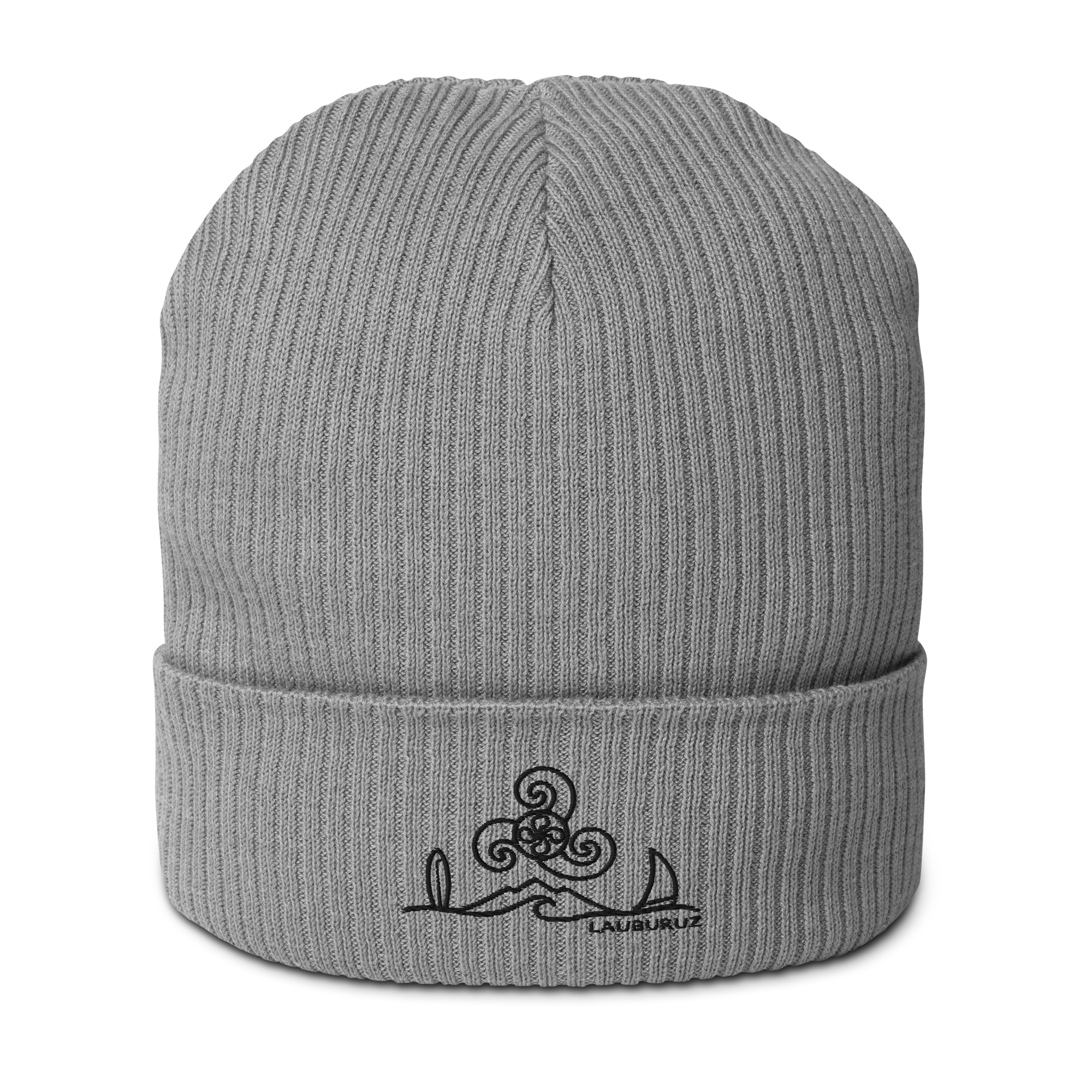 Breizh - Bonnet côtelé bio Brodé Noir