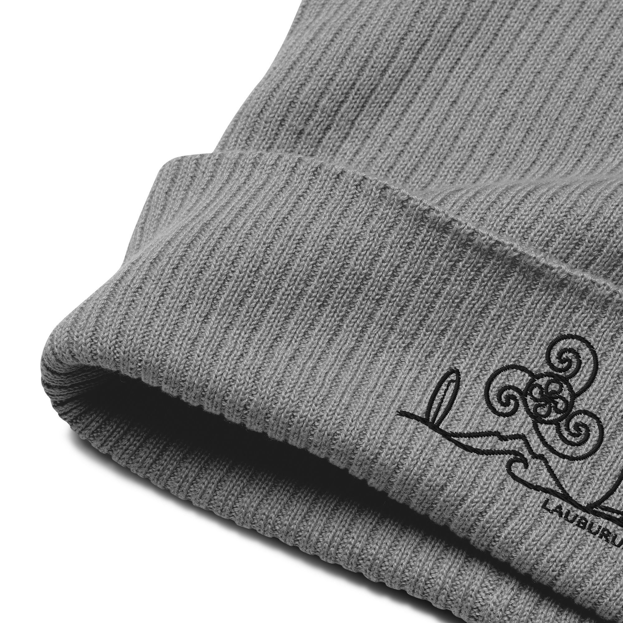 Breizh - Bonnet côtelé bio Brodé Noir – Image 8