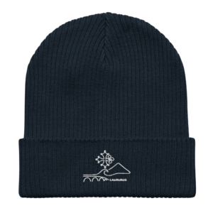 Occitan - Bonnet côtelé bio Brodé Blanc