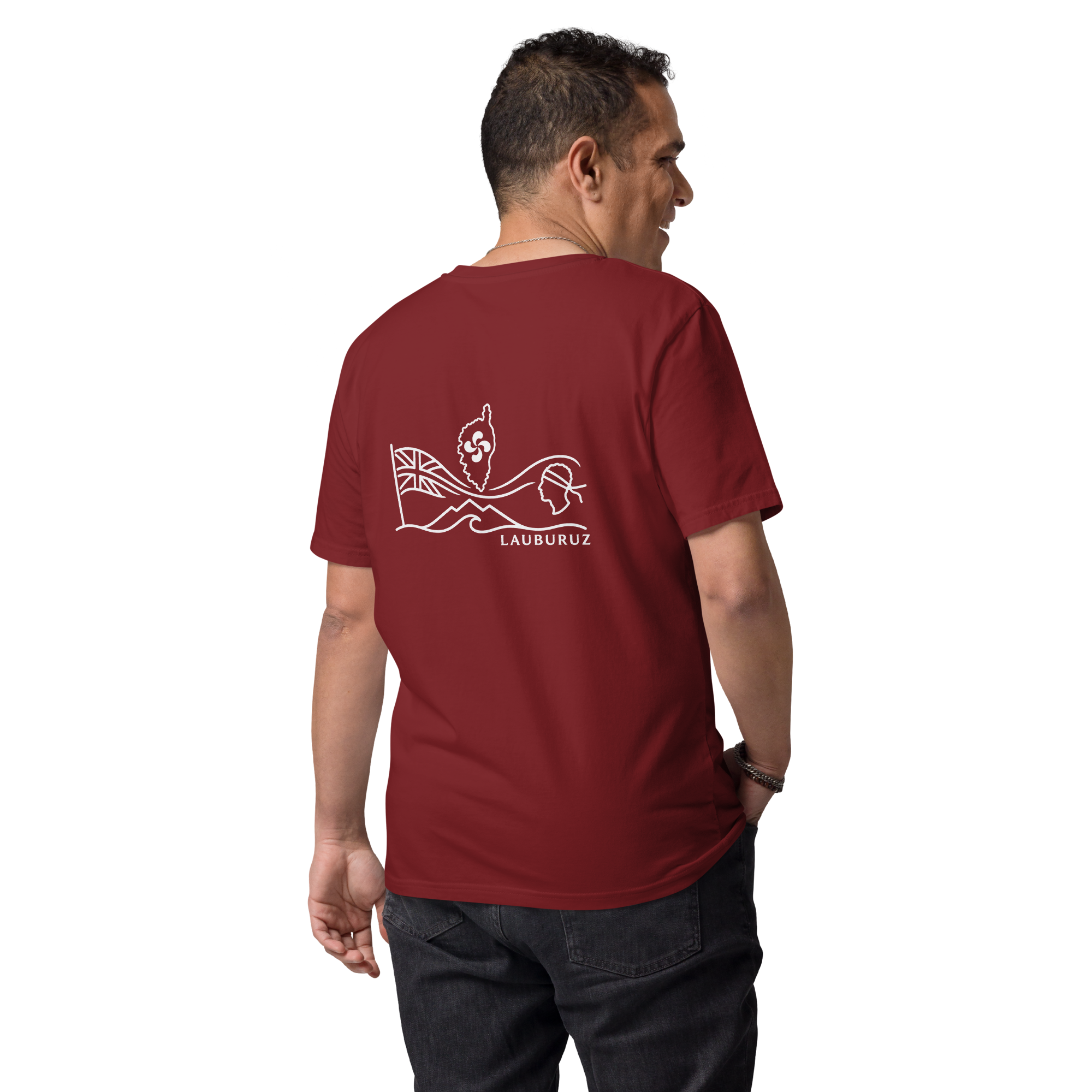 Corsica - T-shirt unisexe en coton bio - Logo Dos Blanc – Image 7