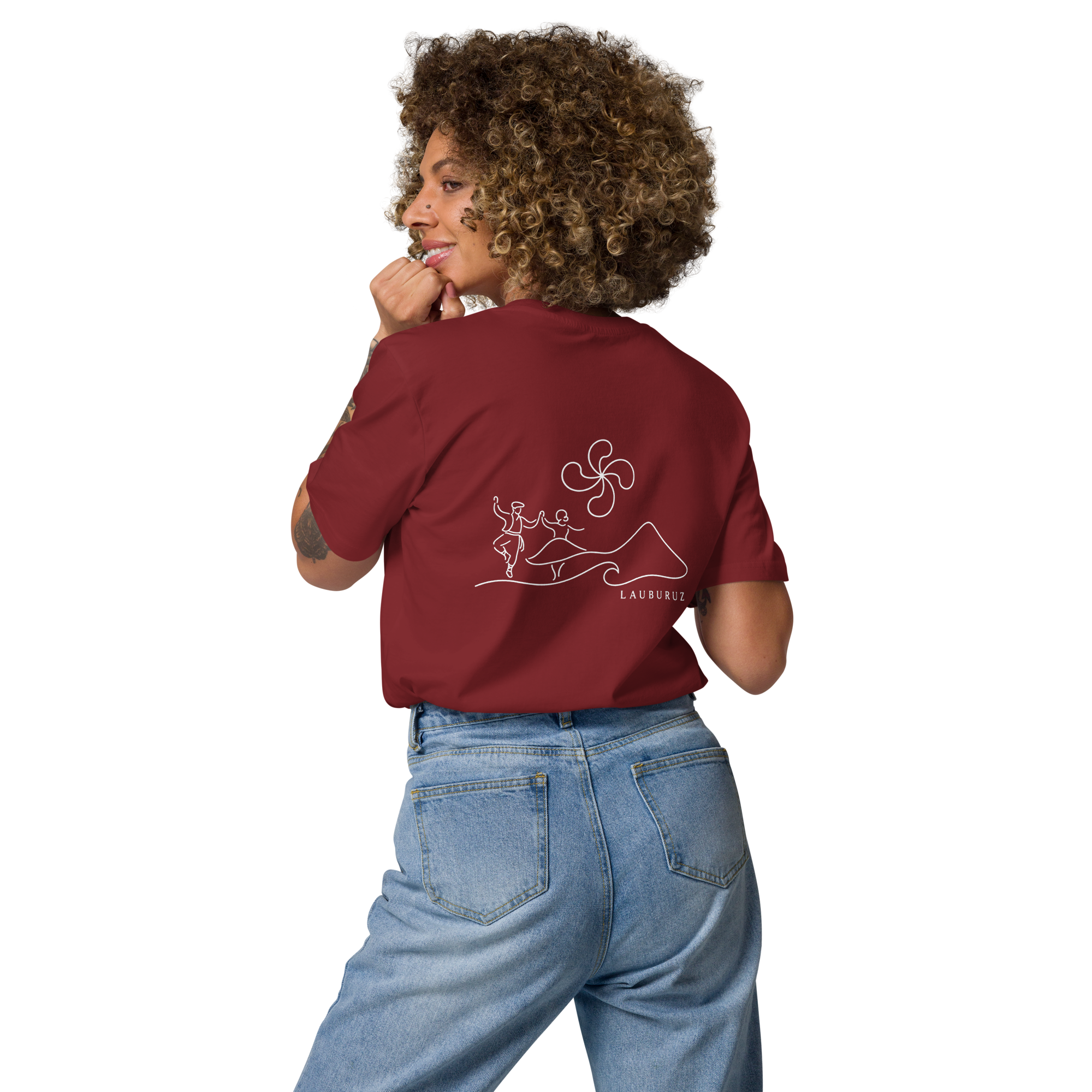 Fandango - T-shirt unisexe en coton bio - Logo Dos Blanc