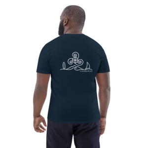 Breizh - T-shirt unisexe en coton bio - Logo Dos Blanc