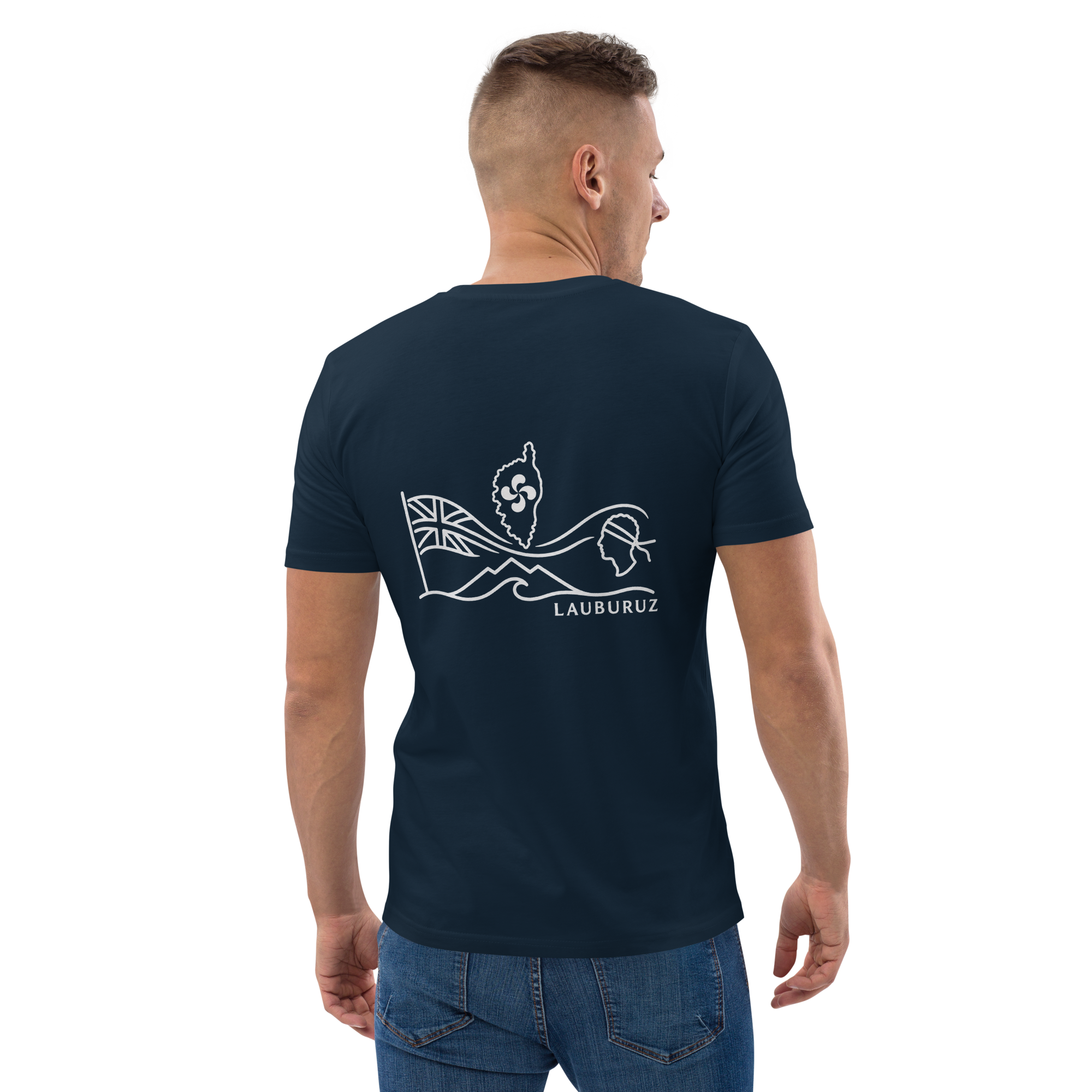 Corsica - T-shirt unisexe en coton bio - Logo Dos Blanc – Image 3