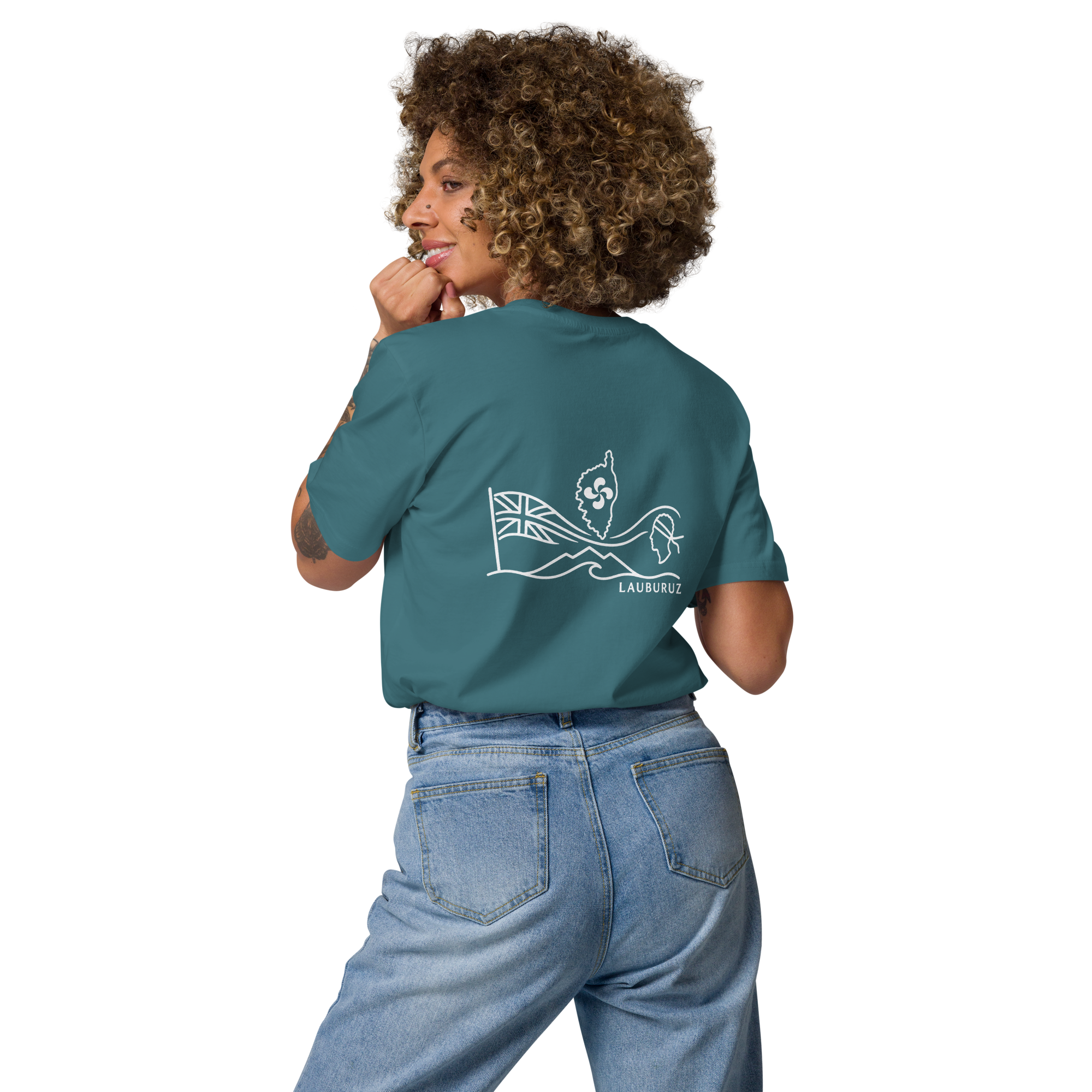Corsica - T-shirt unisexe en coton bio - Logo Dos Blanc – Image 4