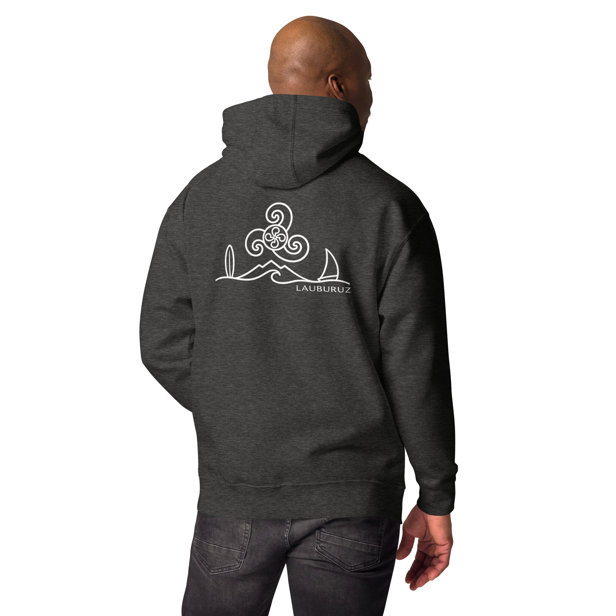 Breizh - Sweat à Capuche - Logo Dos Blanc