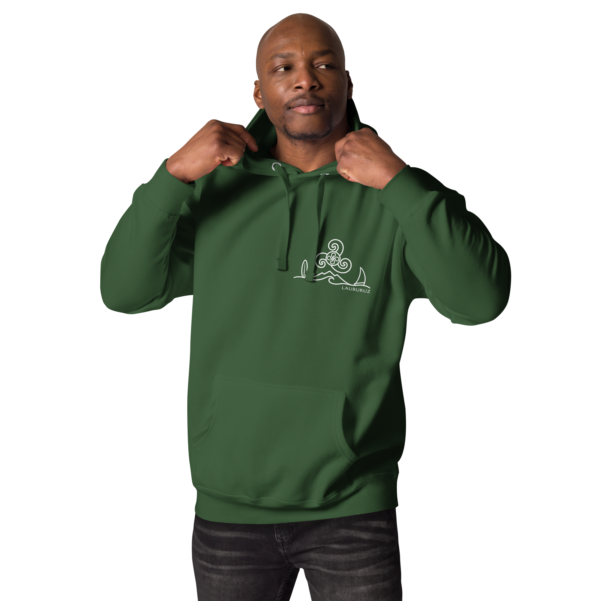 Breizh - Sweat à Capuche - Logo Devant Blanc – Image 3
