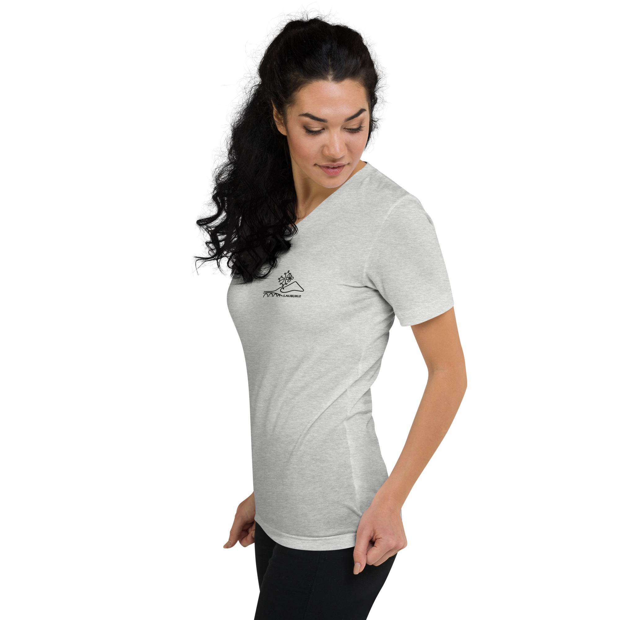 Occitan - T-shirt Col V - Logo Devant Noir – Image 6