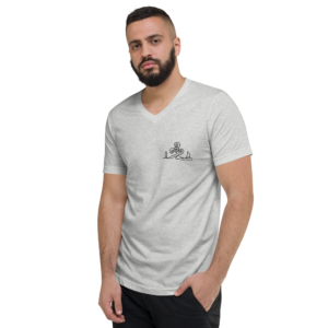 Breizh - T-shirt Col V - Logo Devant Noir