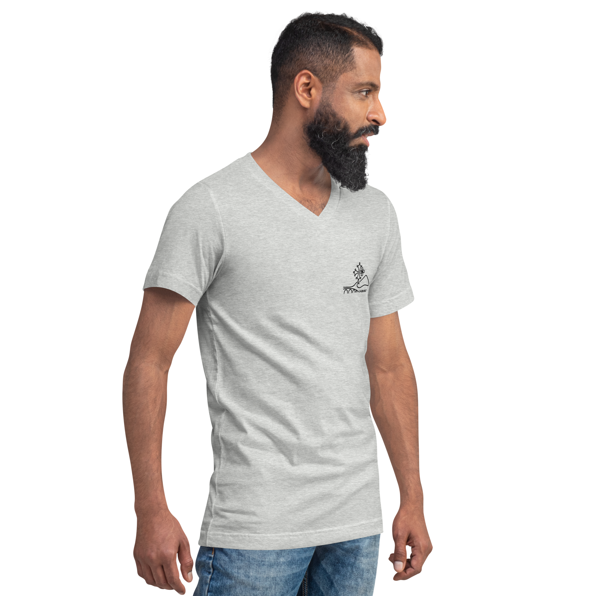 Occitan - T-shirt Col V - Logo Devant Noir – Image 8