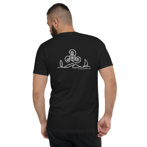 Breizh - T-shirt Col V - Logo Dos Blanc