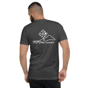 Occitan - T-shirt Col V - Logo Dos Blanc