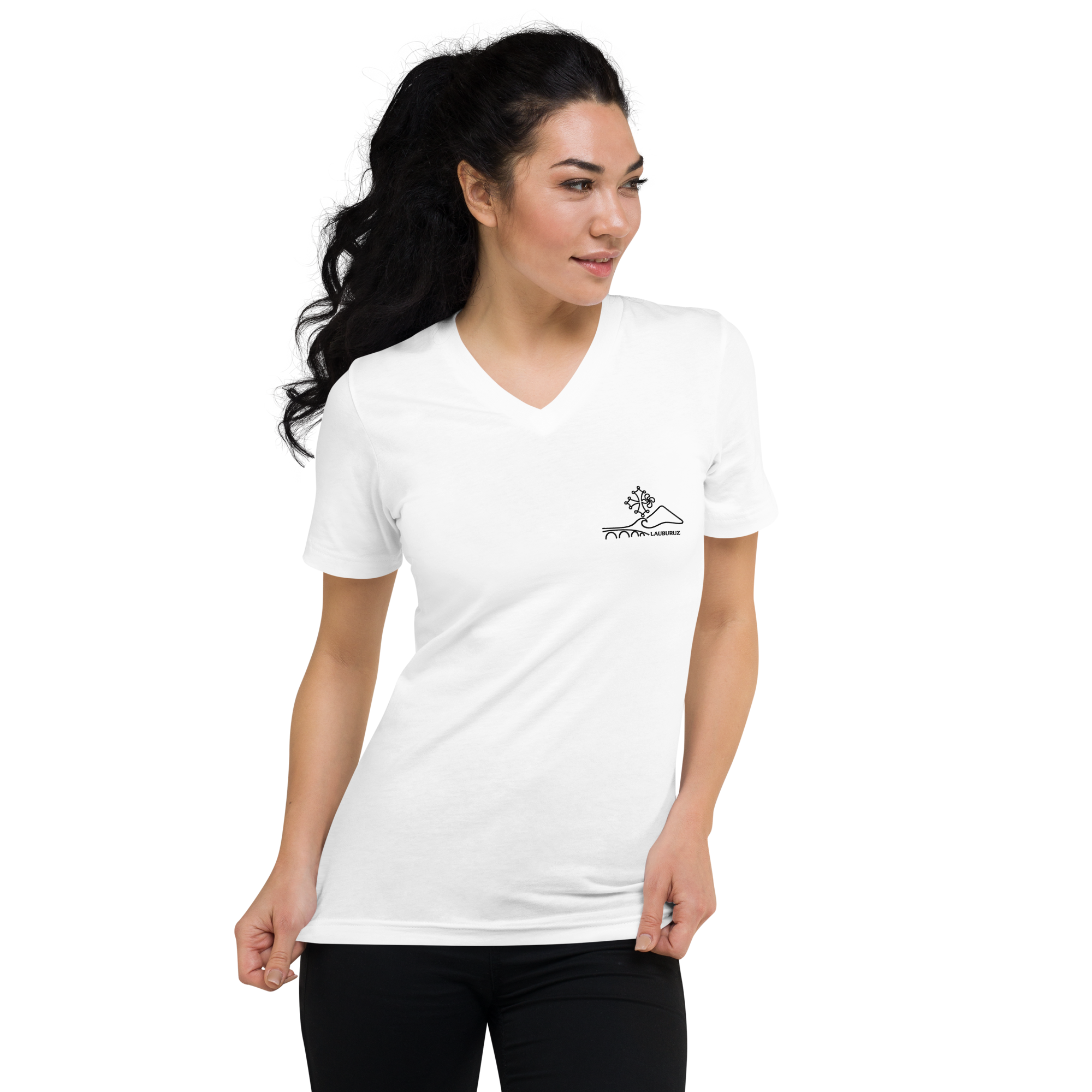Occitan - T-shirt Col V - Logo Devant Noir – Image 9