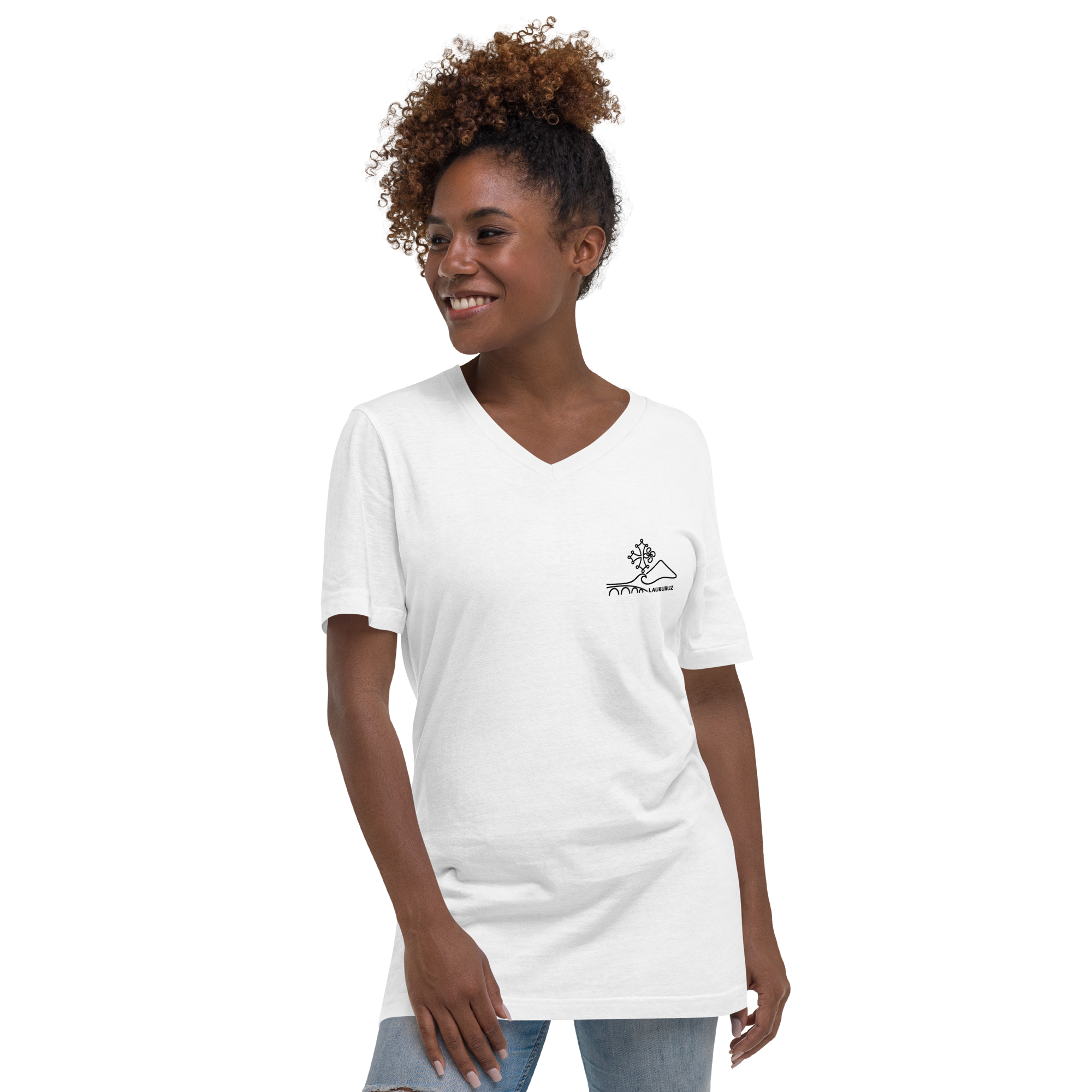 Occitan - T-shirt Col V - Logo Devant Noir – Image 7