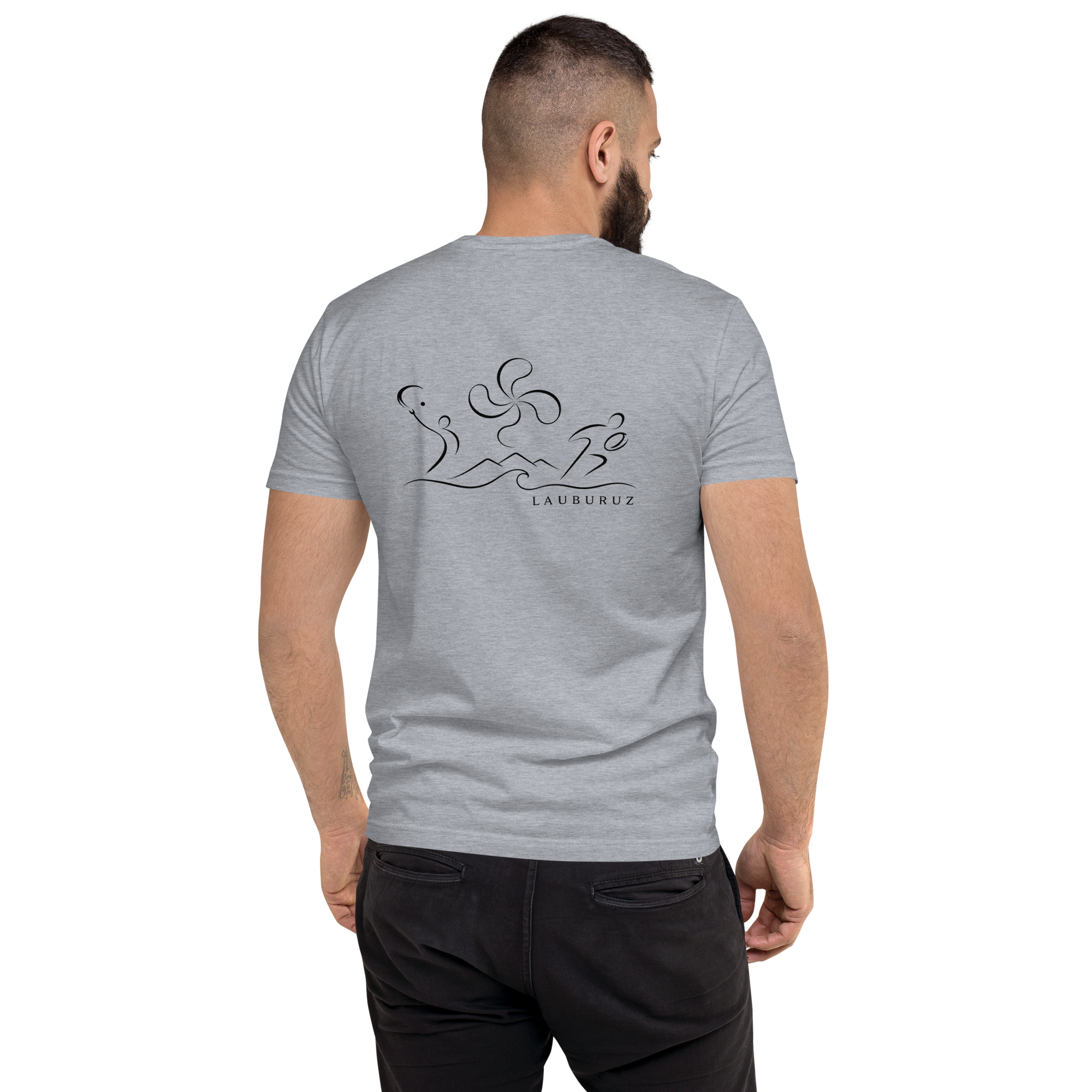 Kirolak - T-shirt Ajusté – Logo Dos Noir