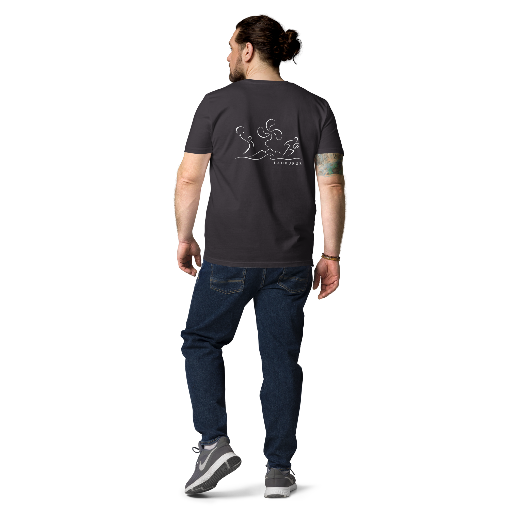 Kirolak - T-shirt unisexe en coton bio - Logo Dos Blanc – Image 11