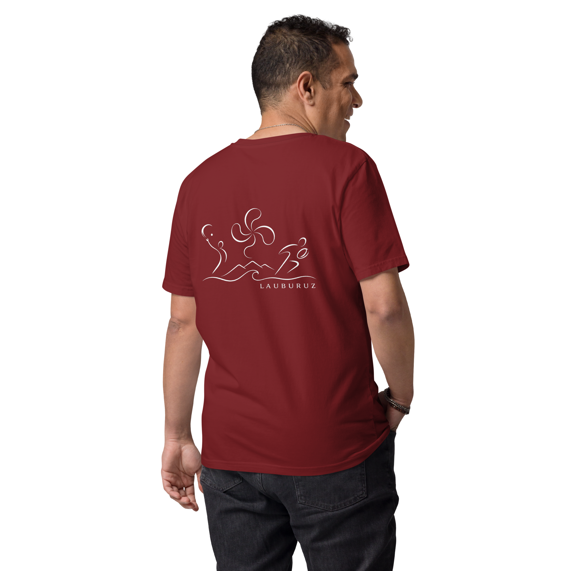 Kirolak - T-shirt unisexe en coton bio - Logo Dos Blanc – Image 9
