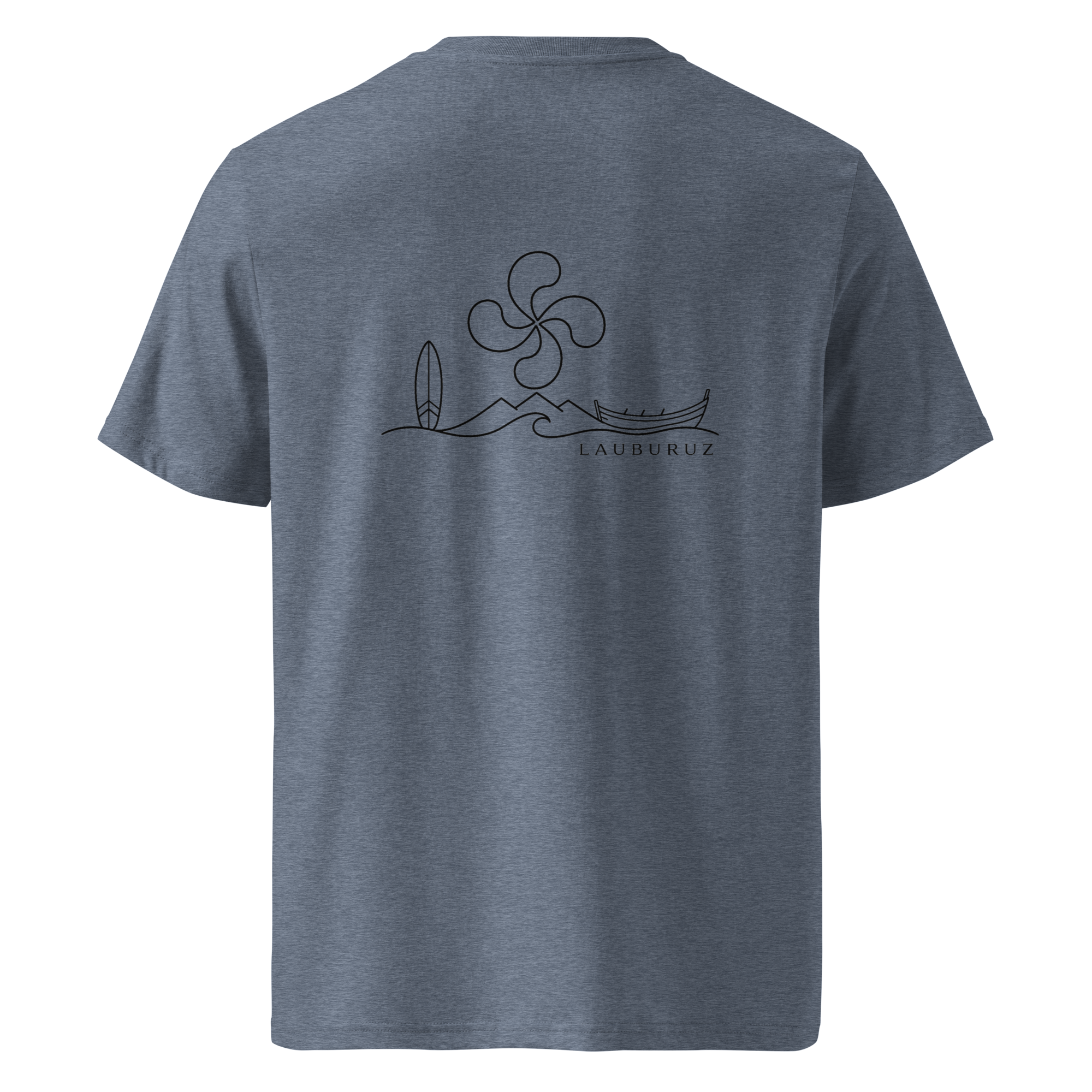 Itsasoa - T-shirt unisexe en coton bio - Noir – Image 2