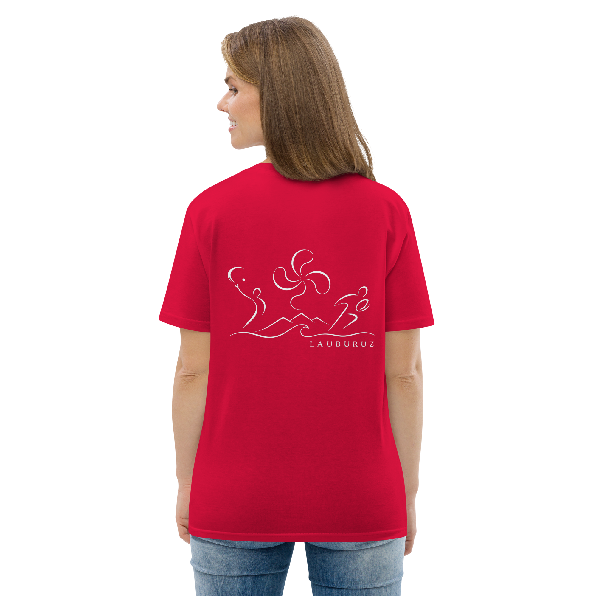 Kirolak - T-shirt unisexe en coton bio - Logo Dos Blanc – Image 6