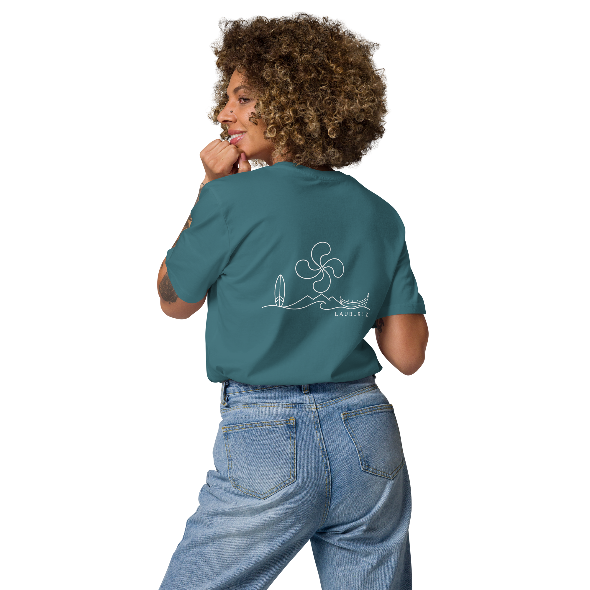 Itsasoa - T-shirt unisexe en coton bio - Blanc – Image 3