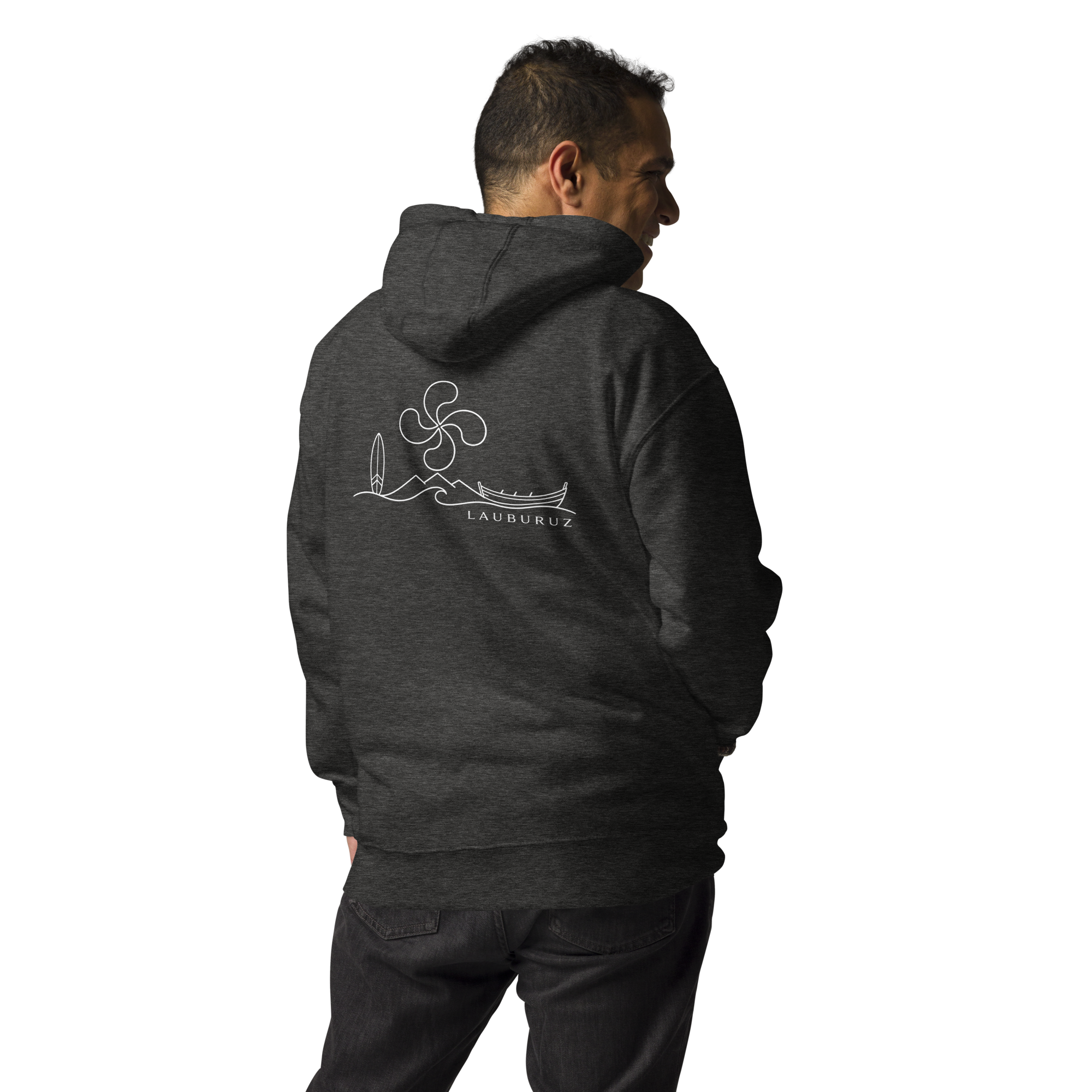 Itsasoa - Sweat à Capuche - Logo Dos Blanc
