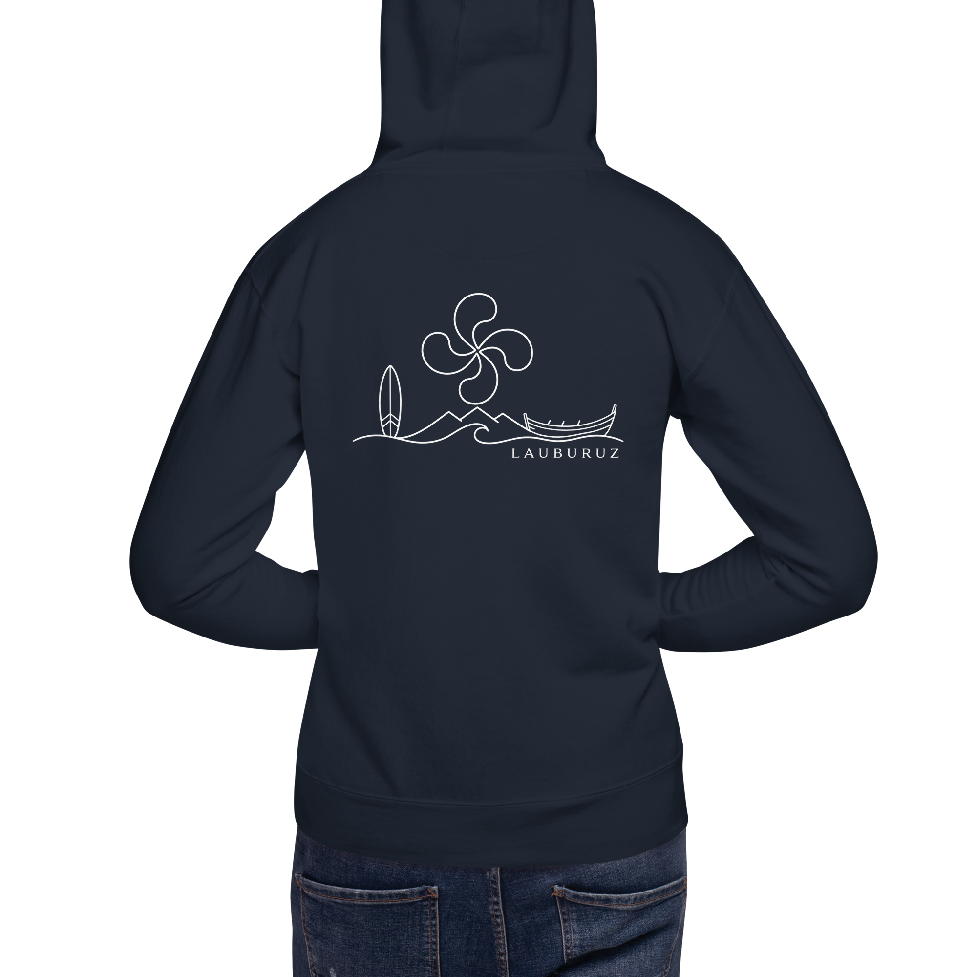 Itsasoa - Sweat à Capuche - Logo Dos Blanc – Image 2